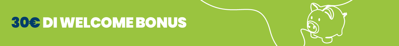 Banner con il welcome bonus di 30 euro